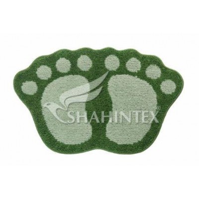 Коврик д/в SHAHINTEX MICROFIBER ЛАПКИ соединенные 40*60 зеленый 52