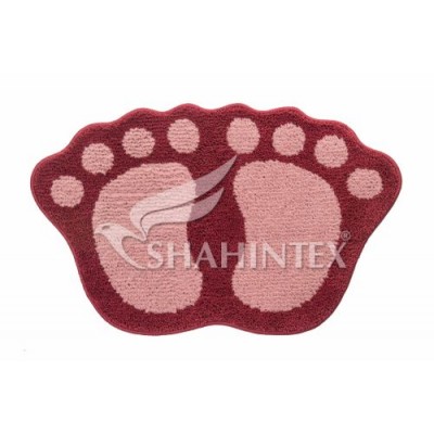 Коврик д/в SHAHINTEX MICROFIBER ЛАПКИ соединенные 50*80 розовый 64