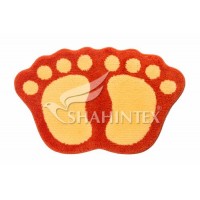 Коврик д/в SHAHINTEX MICROFIBER ЛАПКИ соединенные 50*80 оранжевый 63 Коврик д/в SHAHINTEX MICROFIBER ЛАПКИ соединенные 50*80 оранжевый 63