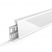 001 Плинтус напольный 70мм 2,2м "Деконика", Белый 001 Плинтус напольный 70мм 2,2м "Деконика", Белый