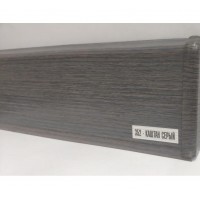 352 Угол внутренний для плинтуса 80мм "Идеал Система", Каштан серый 352 Угол внутренний для плинтуса 80мм "Идеал Система", Каштан серый