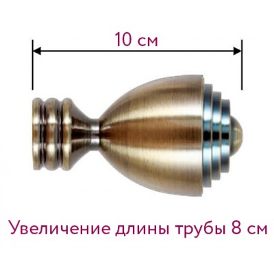 Наконечник Грааль d25мм антик-золото в уп. (1шт)