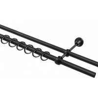 3,0 Карниз ков. d16мм черный матовый 2-х ряд в труб. 3,0 Карниз ков. d16мм черный матовый 2-х ряд в труб.