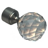 Наконечник Кристалл шар d19/d16мм серебро мат в упак.(1шт) Наконечник Кристалл шар d19/d16мм серебро мат в упак.(1шт)