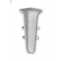 186 Угол внутренний плинтуса 70мм "Деконика", Алюминий 186 Угол внутренний плинтуса 70мм "Деконика", Алюминий