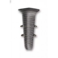 352 Угол внутренний для плинтуса 70мм "Деконика", Каштан серый