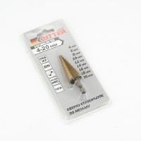 Сверло по мет. ступенчатое 4-20 mm HSS - Ritter Сверло по мет. ступенчатое 4-20 mm HSS - Ritter