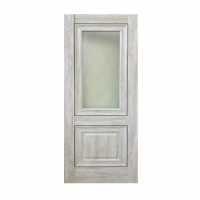 Дверь царговая ЕвроШпон "МОДЕЛЬ 62" 70  (Санторини) + черный молдинг