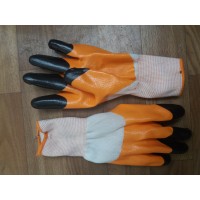 П056 Перчатки нейлон оранжевый/синий с черными пальцами (56) (1уп=12шт) П056 Перчатки нейлон оранжевый/синий с черными пальцами (56) (1уп=12шт)