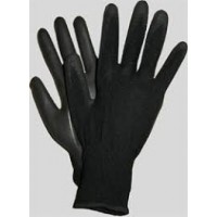 П062 Перчатки нейлон полосатый (черный) + полиуретан (62) (1уп=10шт) П062 Перчатки нейлон полосатый (черный) + полиуретан (62) (1уп=10шт)